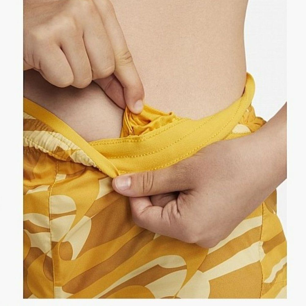 Nike Dri-FIT Icon Clash Tempo Luxe Women's Running Shorts Yellow DQ6117-752 - Picture 3 of 13